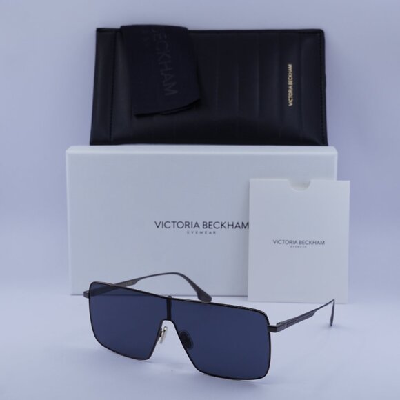 Victoria Beckham VB238S 041 Shield Sunglasses – Gunmetal/Blue - Picture 5 of 10